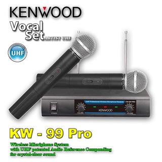 Mic wireless KENWOOD KW 99 PRO UHF / microphone double wireless professional
