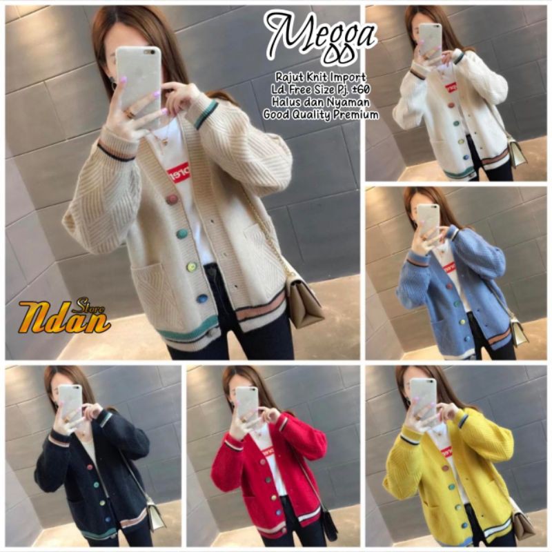  READY MEGGA SWEATER CARDY RAJUT IMPORT PREMIUM  KOREAN 