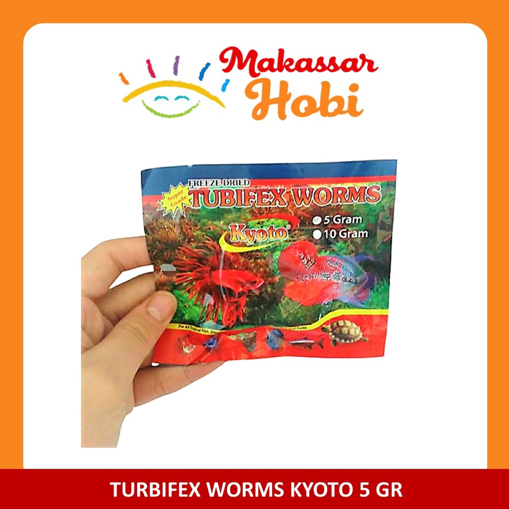 Tubifex Worms 5 gram Cacing Sutra Beku Kering Kyoto Worm Makanan Ikan