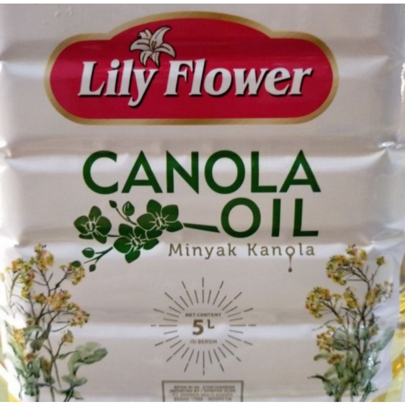 lily flower canola oil 5 liter / minyak canola 5l