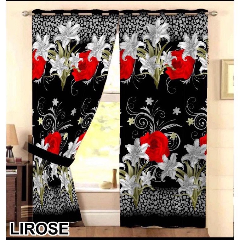 [ PINTU DAN JENDELA ] GORDEN SMOKRING MOTIF BUNGA LIROSE