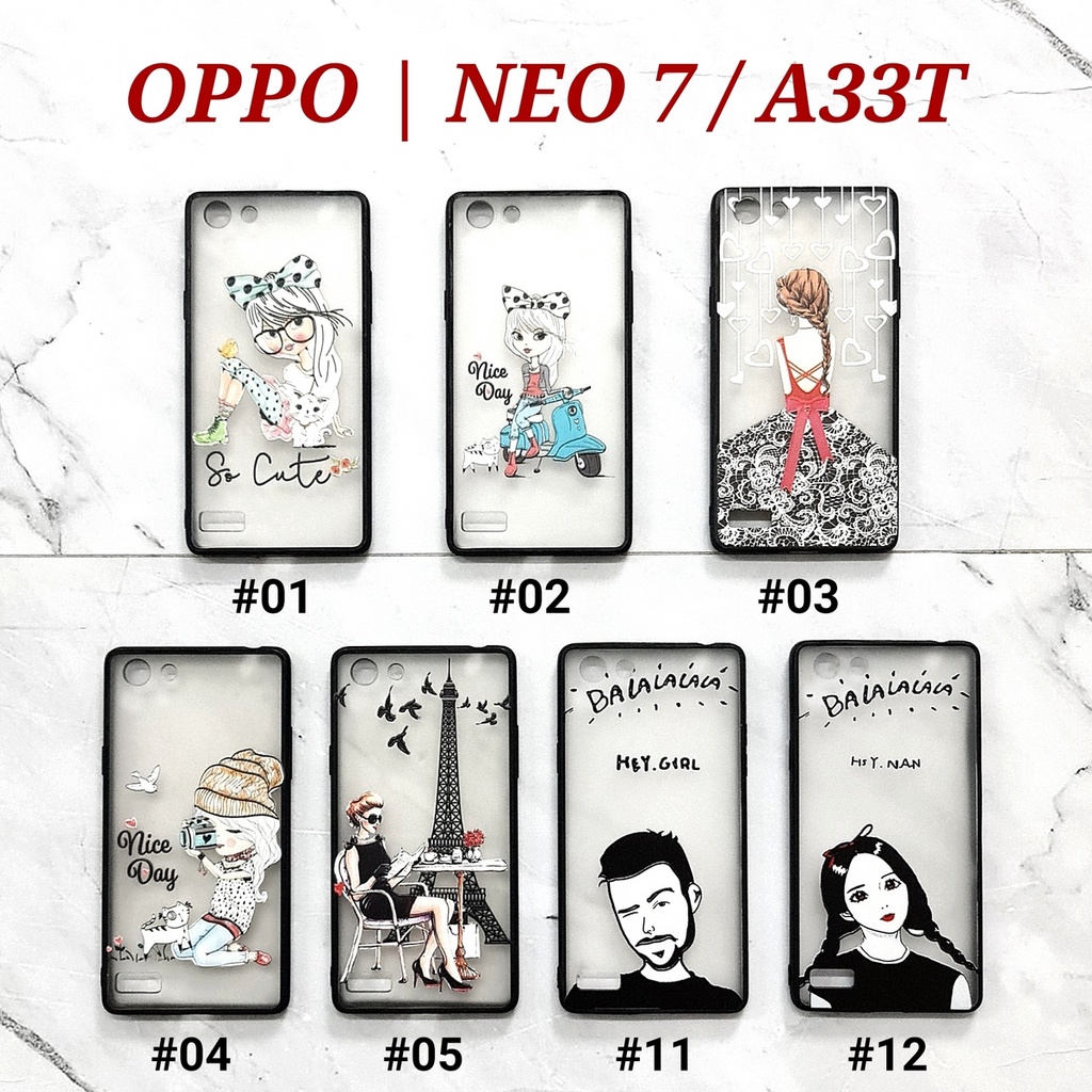 [ BUY 1 GET 1 FREE ] FBL - OPPO NEO 7 A33T A39 A57 A83 F1 A35 F1 PLUS F1S A59 F3 A77 F5 F5 YOUTH | BLACK BRANDED SUMMER GIRL Soft Hard Case