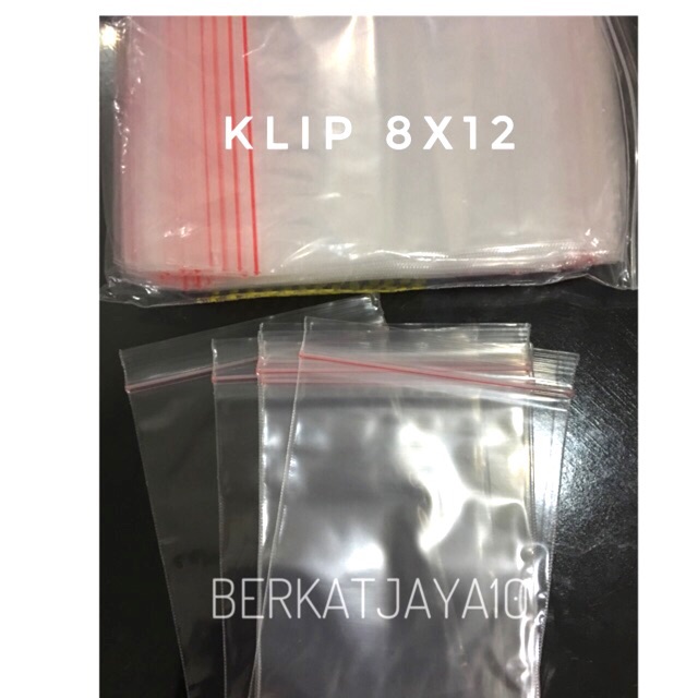 Plastik PE Klip 8x12 cm Zipper Lock isi 100pcs