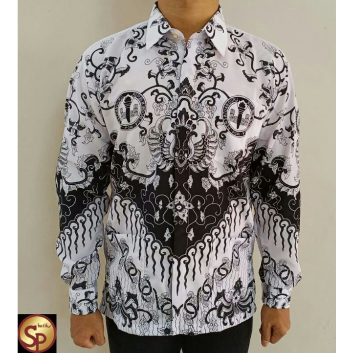 SERAGAM BATIK PGRI PRIA JUMBO MOTIF KUSUMA BANGSA