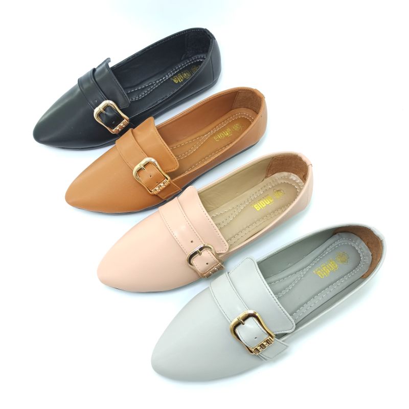 Sepatu Flatshoes Wanita Flat Shoes Kerja Ballerina Andis AN13