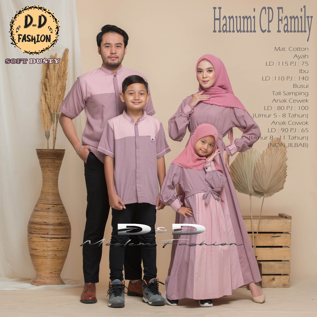 HANUMI BAJU COUPLE KELUARGA BAJU SARIMBIT BAJU LEBARAN FASHION MUSLIM HANUMI COUPLE FAMILY