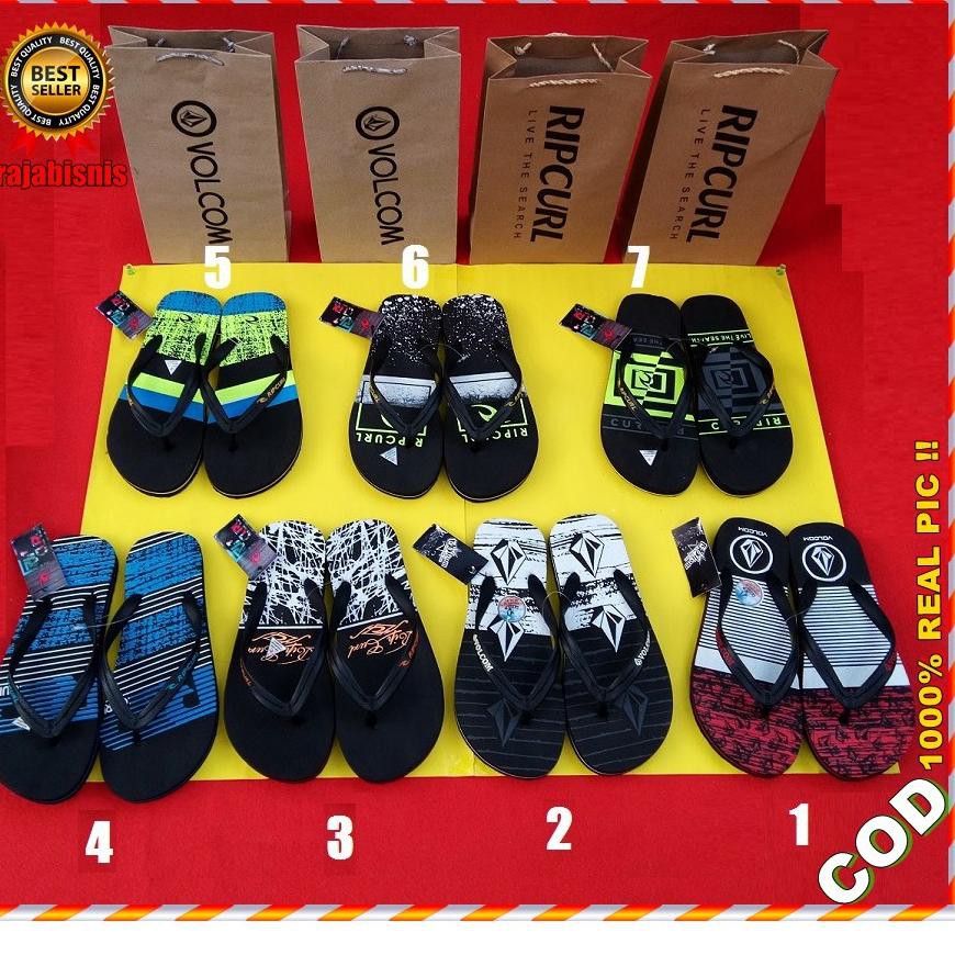  SANDAL JEPIT RIPCURL  SENDAL JEPIT  VOLCOM SENDAL JEPIT  