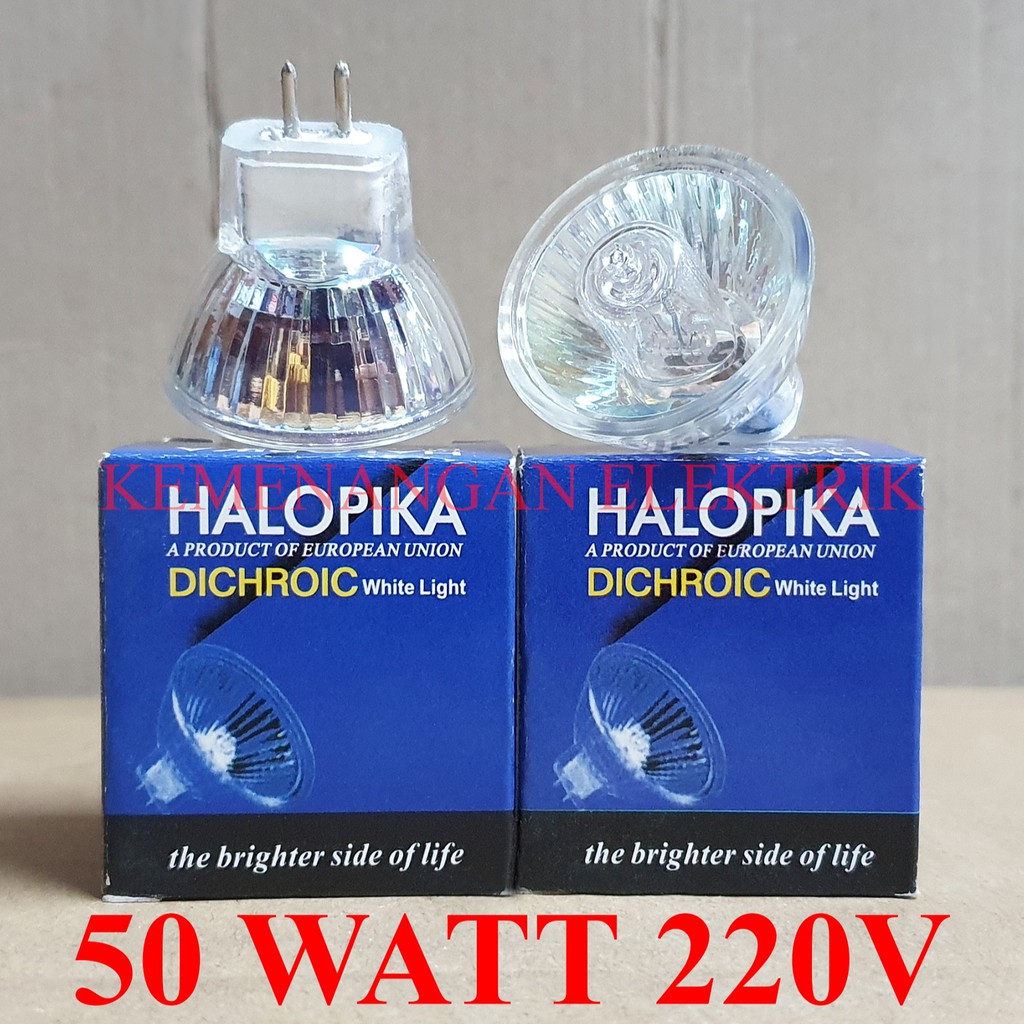 LAMPU HALOPIKA HALOGEN 50W MR11 MINI KUNING DICHROIC 50 W 50WATT 220V / HALOGEN TUSUK MR 11 50W 220 V