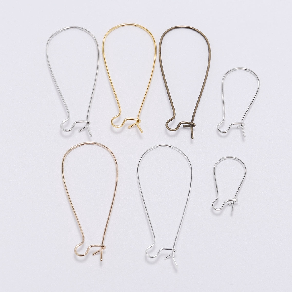 50pcs / Lot Kait Anting Warna Silver / Gold / Perunggu Untuk Membuat Perhiasan Diy