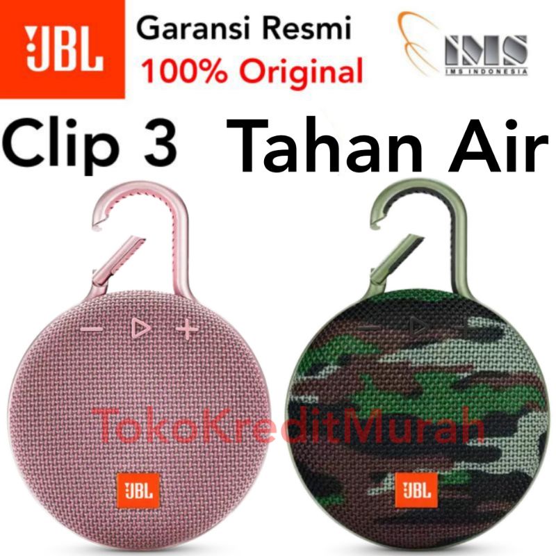 JBL Clip 3 Original Garansi Resmi IMS Bluetooh Speaker Salon Speker Spiker Waterproof Tahan Air