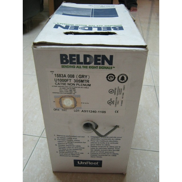 Kabel belden cat 5e 2 meter + pasang RJ 45 straight