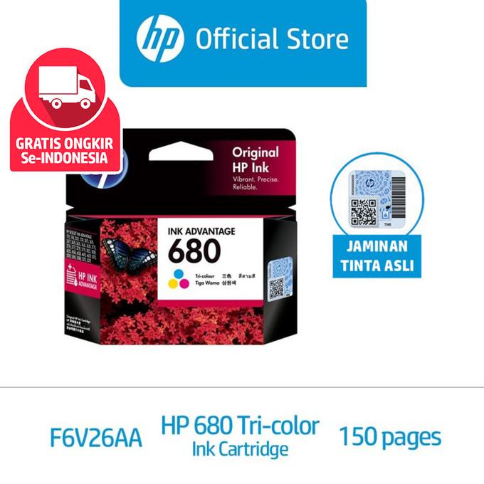 Tinta Printer HP Original 680 Black / DeskJet 2135 2677 5276