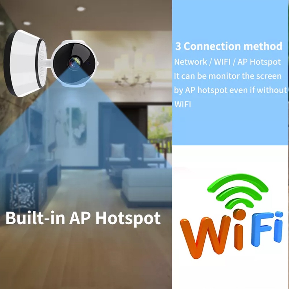 Smart CCTV Camera Wireless Smart Net CT V380 Wifi HD Pengawasan HP / Camera  Bisa Berputar / Camera CCTV Bisa Berkomunikasi 2 Arah Jarak Jauh / Camera CCTV Bisa Di Zoom