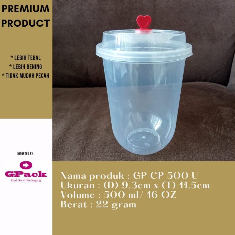 

CUP PLASTIK BUBBLE TEA/CUP PLASTIK JUICE/TEA/CHEESE /CUP KEKINIAN 500 ml(CP 500 U)