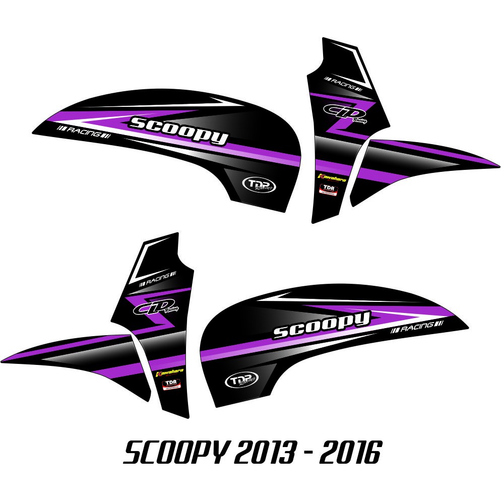 VARIASI STRIPING MOTOR MATIC SCOOPY FI 2013 / 2015 STICKER RACING LIS SCOOPY VARIASI STRIPING