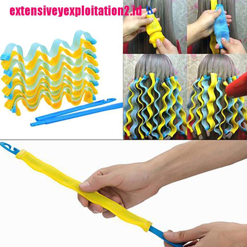 &lt; E2id &amp; &gt; 10pcs / Set Rol Pengeriting Rambut Spiral 30cm Untuk Salon