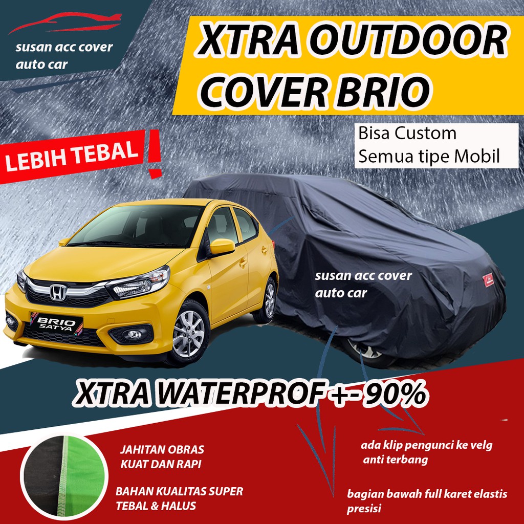 XTRA OUTDOOR Body Cover Mobil Brio Sarung Mobil Brio Waterproof anti air Mantel Penutup Mobil Brio