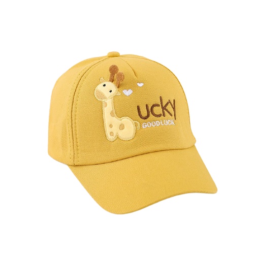 Topi Baseball Anak Laki Laki Perempuan Motif Giraffe Lucky Good Luck Usia 2-8 Tahun