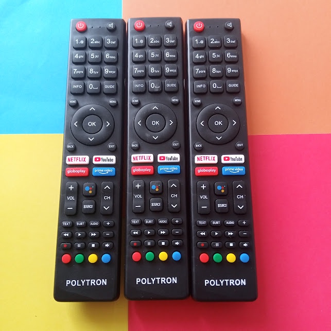 REMOTE TV POLYTRON LED ANDROID SMART TV 81i960 Grade Ori tombol Empuk