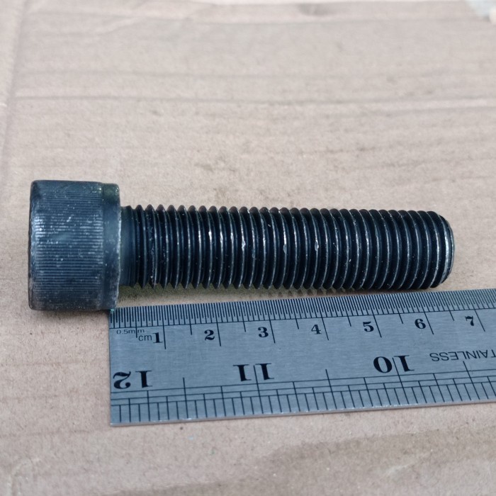 BAUT L M16X65 (6.5 CM) BAJA FULL DRAT / BAUT L BAJA M16 X 65 GRADE 12.9 / BAUT L BAJA M16 PANJANG 6.