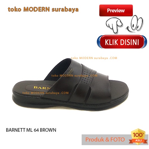 BARNETT ML 64 BROWN sandal pria casual slide