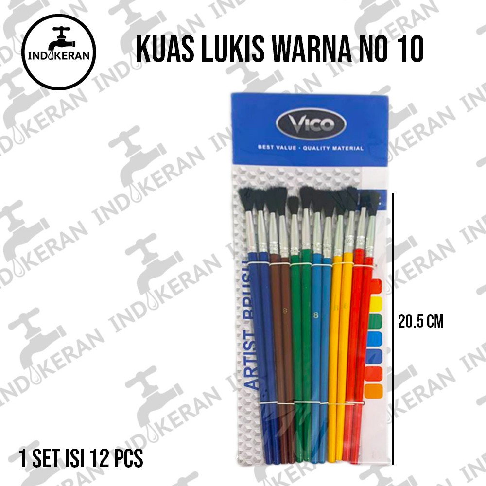 INDOKERAN - Kuas Lukis Warna No 10 - High Quality