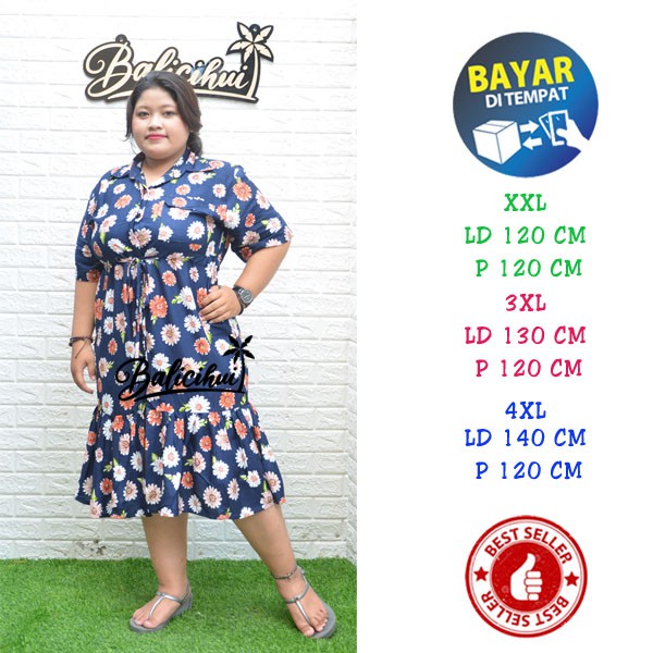 Balicihui Dress Amanda Dress Jumbo Plus Size Dress Jumbo Wanita Dress XXL Dress Busui Dress Bali