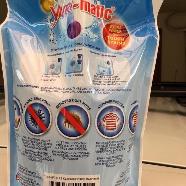 ✴ Yuri Matic Detergent untuk mesin cuci 1,8 kg Romantic Blue ❈