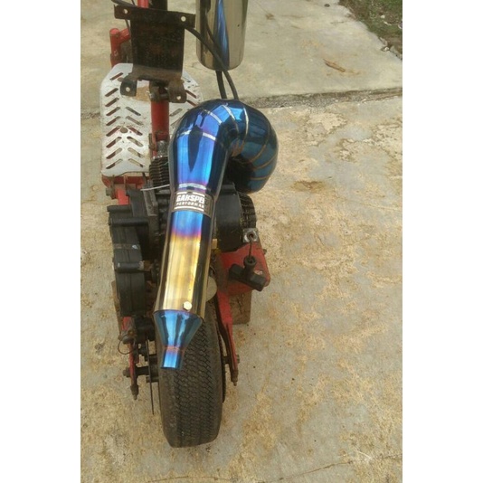 knalpot goped blue 50cc