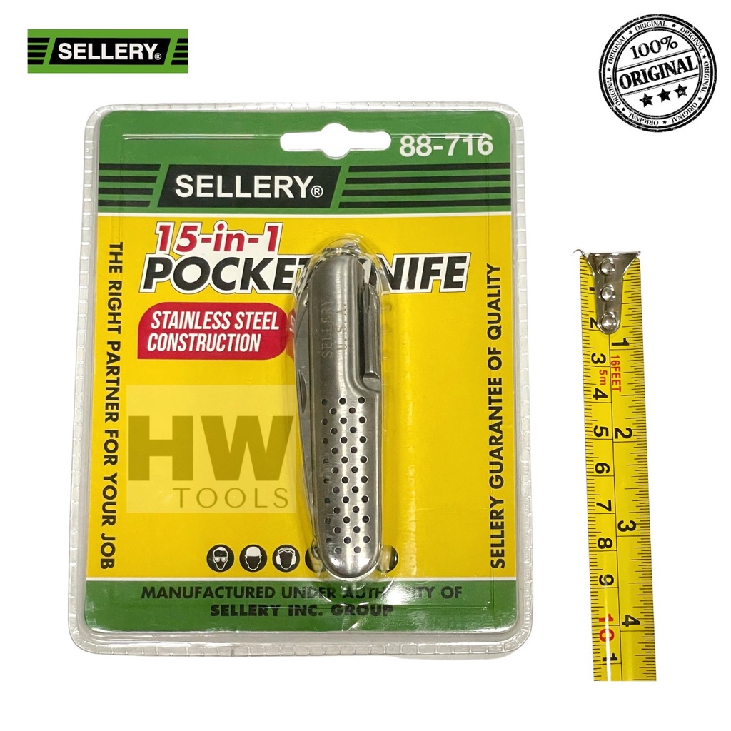 POCKET KNIFE 15 in 1 PISAU LIPAT MINI SERBAGUNA SELLERY 88-716