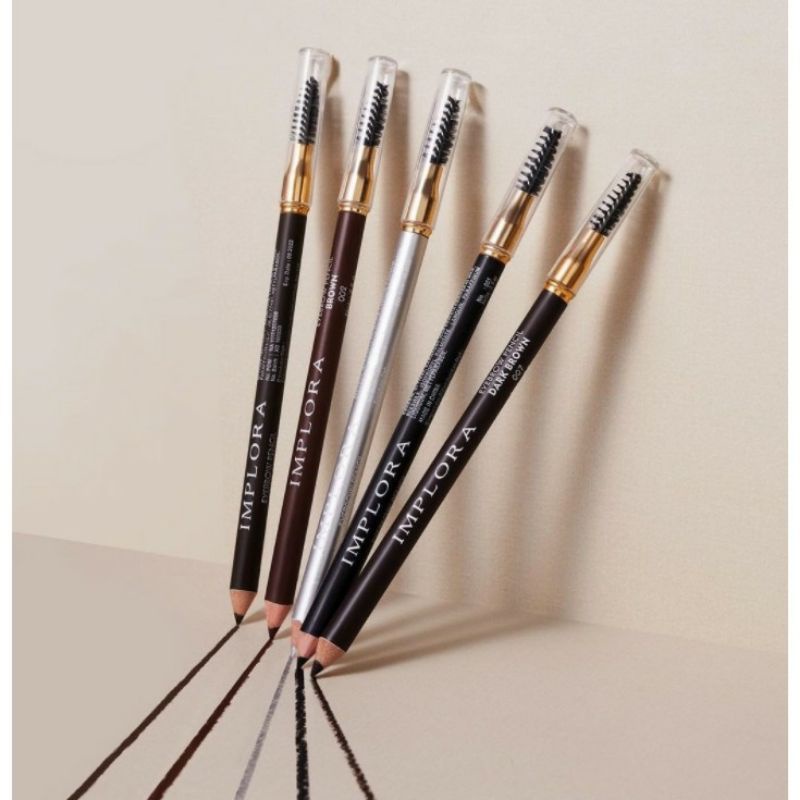 PENSIL ALIS 5 WARNA EYEBROW PENCIL WATERPROOF eyebrow pen IMPLORA ORIGINAL TERMURAH KOSMETIK ALIS