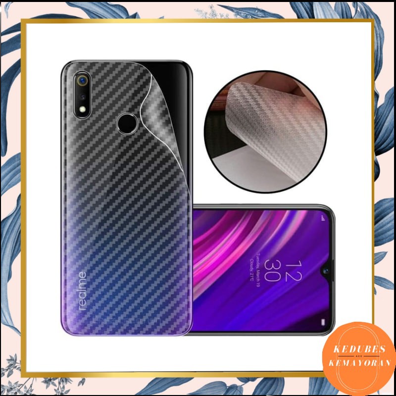 Promo skin carbon Realme C12, 5i,  C1, C15, C11, X2 PRO, C2, C3, 3 PRO Anti gores hp [KK]