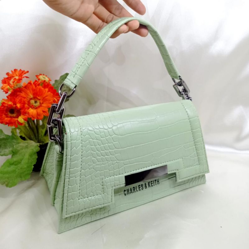 Tas wanita 2 in 1 multifungsi )// tas wanita fashion croco slempang pendek timbul CeKa ,free rantai 