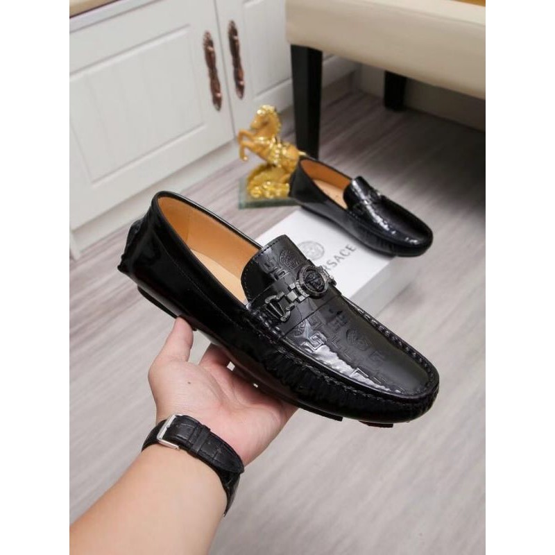 cod sepatu pria slip on vr mirror sepatu loafer shoes tanpa tali type lv 6703-2 cowok branded kasual