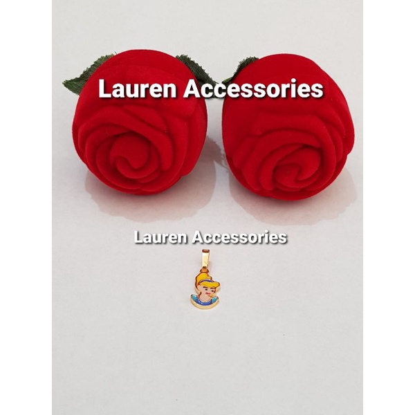 Liontin Bandul Anak Karakter Cinderella Perhiasan Imitasi Lapis Emas Kuning LT 3145