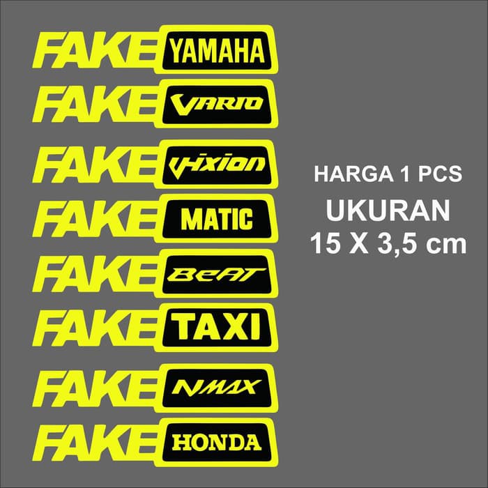 Sticker Stiker Cutting FAKE Vario Nmax Beat Matic Mio Scoopy dll