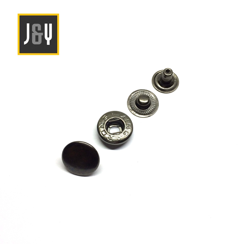 snap button/kancing cetet 15 mm kode 7060 blacknikel