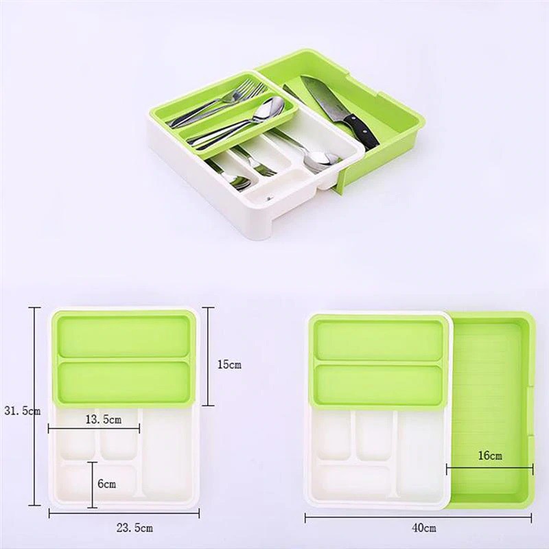 DrawerStore with Expandable Cutlery Tray