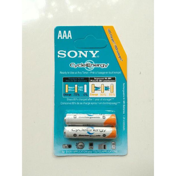 SONY Ni-MH Rechargeable Batteries AAA 4300 mAh / Baterai Charge A3 4300mAh