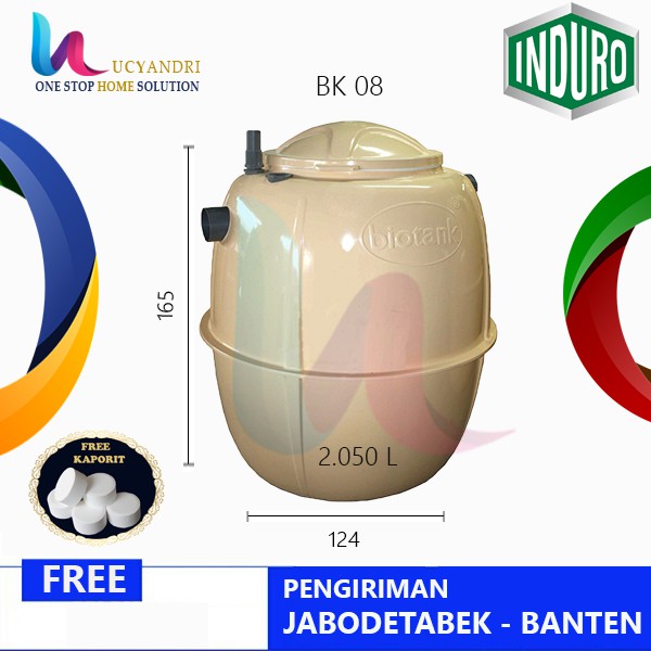 Septic Tank Bio Tangki Septic Biotank BK 8 Uk 2050L ORIGINAL INDURO