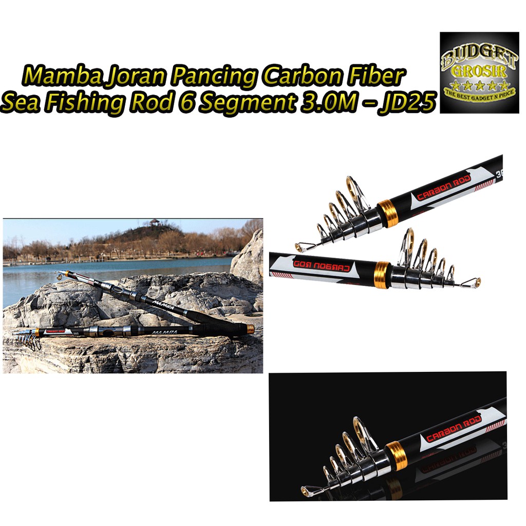 Joran Pancing Carbon Fiber Sea Fishing Rod 6 Segment 3.0M - JD25