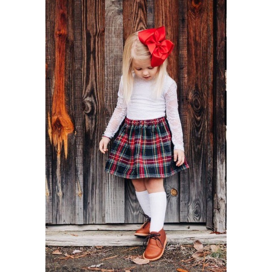 DARALINE TARTAN MINI SKIRT KIDS / ROK ANAK MINI KOTAK-KOTAK LUCU KAWAII