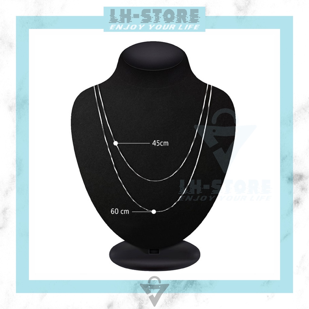 KALUNG TITANIUM ULIR GELOMBANG PRIA &amp; WANITA CEWEK / COWOK SILVER SEPERTI MAS PUTIH ANTI KARAT ANTI LUNTUR [KR-04]