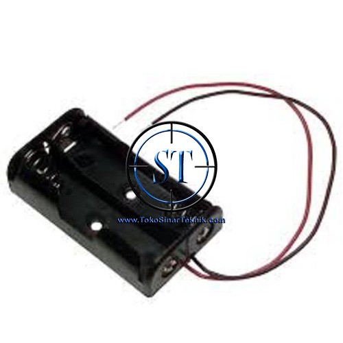 BA-139-2AA 2x1 Kotak Battery AA Holder Tempat Batre A2 Batere Kotak Baterai AA Kabel Merah Hitam