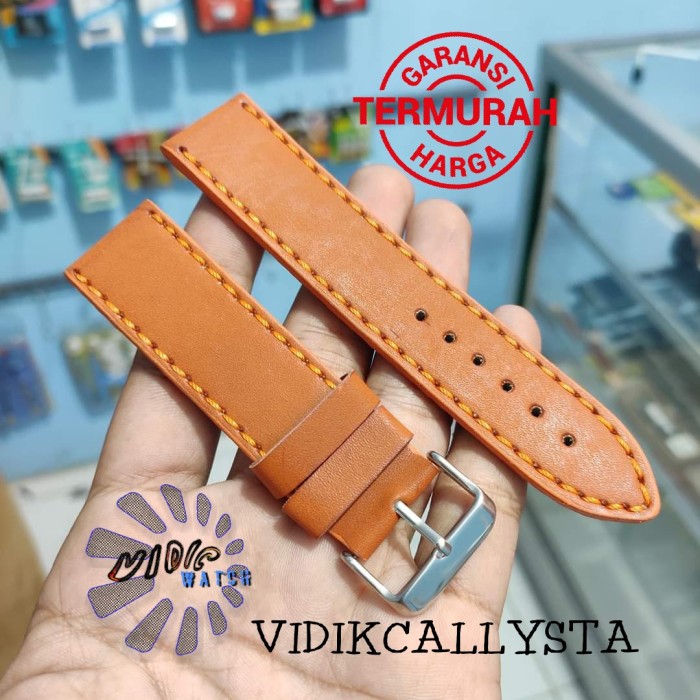 STRAP TALI KULIT JAM TANGAN GENUINE LEATHER 22MM BROWN 22 MM