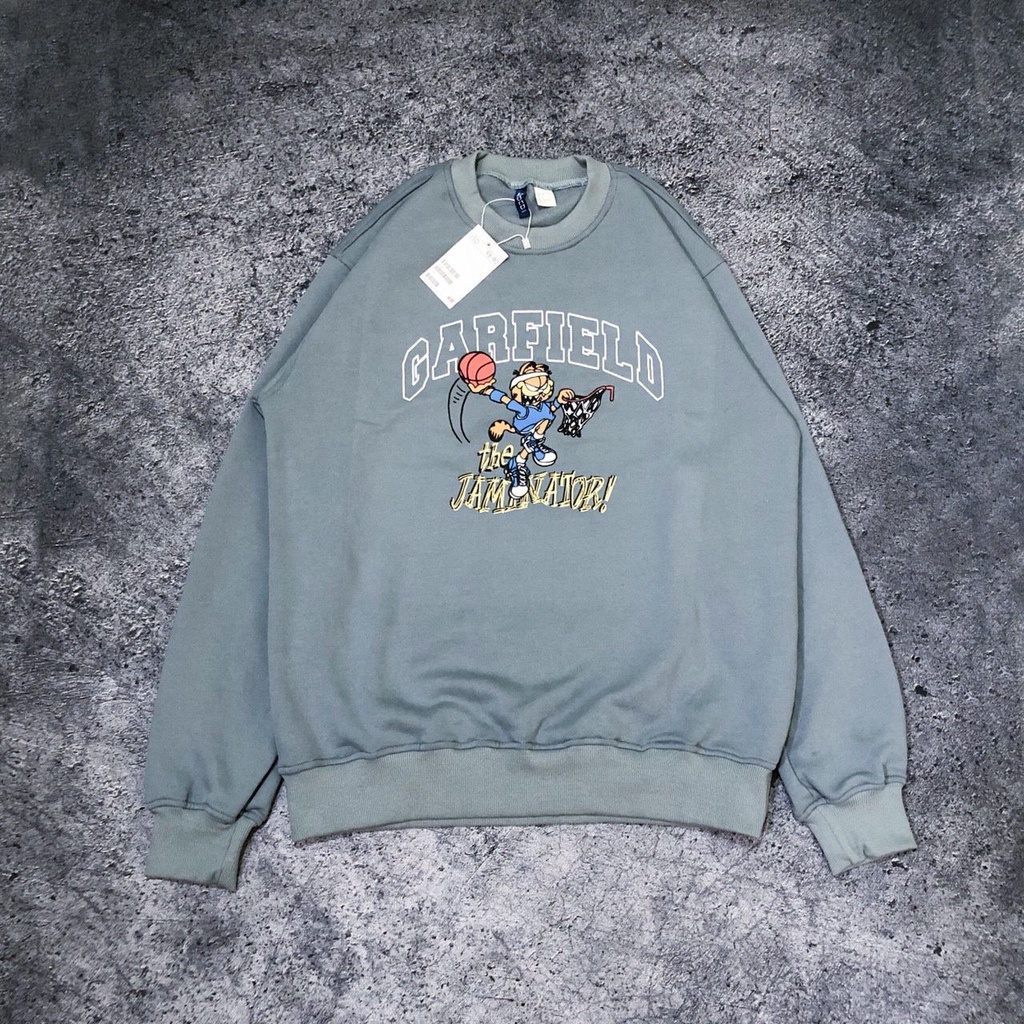 CREWNECK GARFIELD H&M / SWEATER GARFIELD H&M / SWEATER H&M MIRROR ORIGINAL