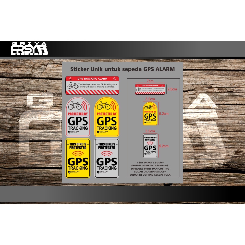 Sticker Unik sepeda Allavarian Sticker GPS sepeda