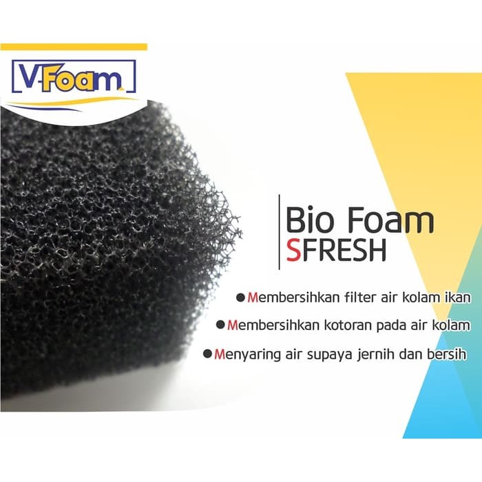 KAPAS BUSA BIO FOAM FILTER AQUARIUM / KOLAM UKURAN 50CM X 50 CM X 5 CM [ JUMBO ]