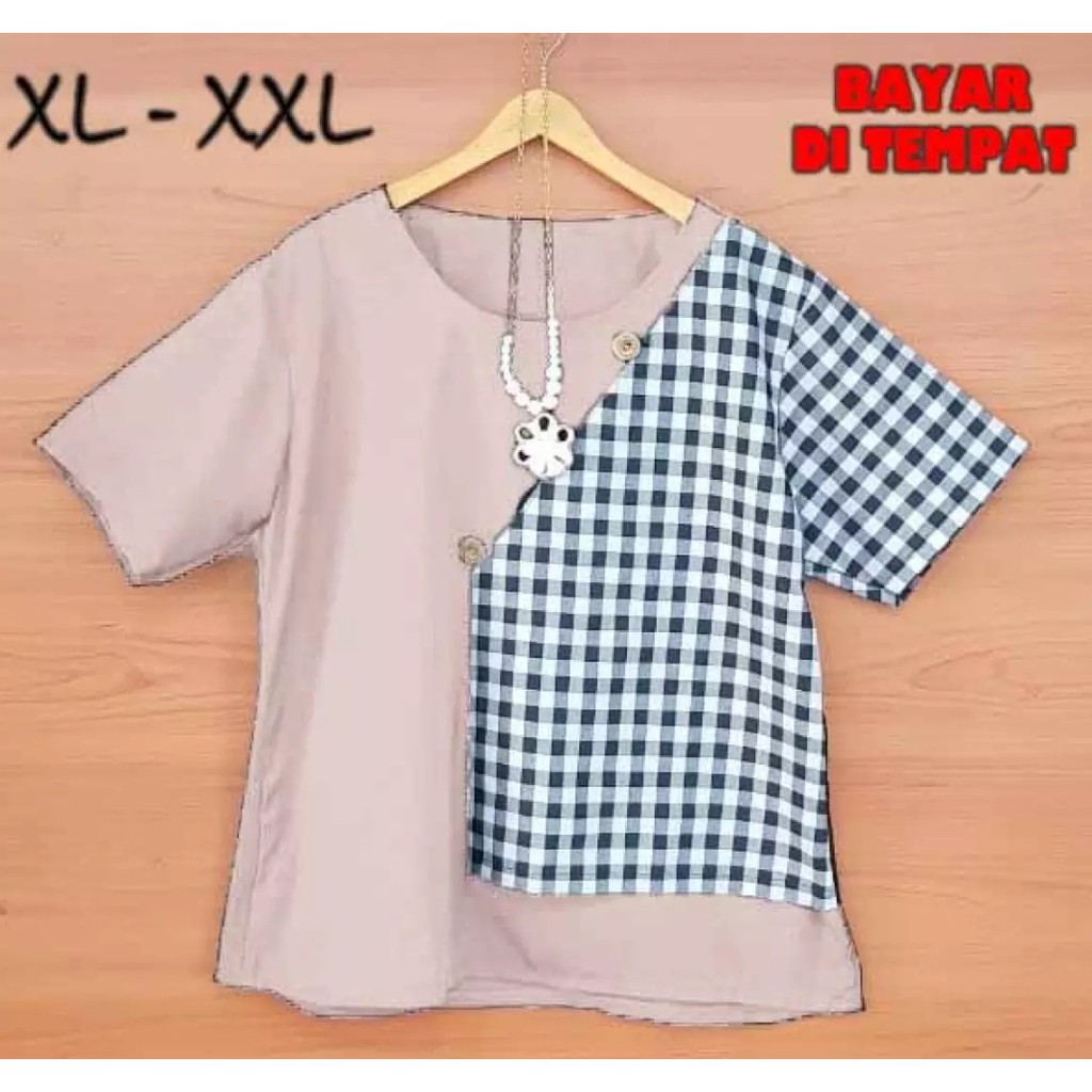Binx  Blouse Jumbo / Atasan Jumbo kode 21-Krem