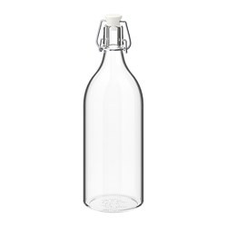 KORKEN Botol Kaca Transparan dengan Penutup IKEA